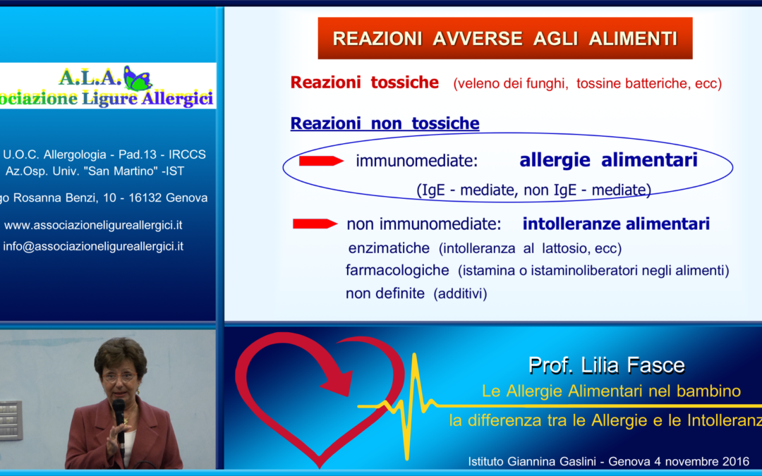 Allergie o intolleranze alimentari